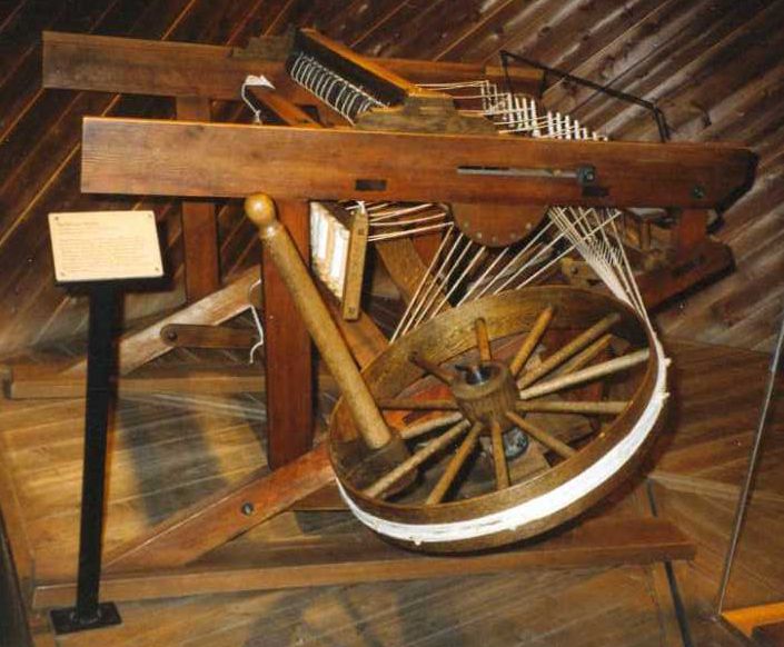A spinning jenny, engraving by W. Lowry, 1811, Wellcome Collection