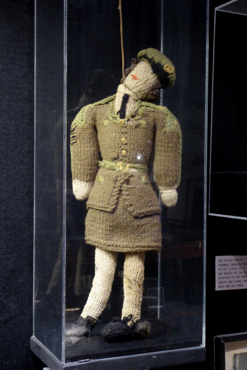 Knitted poppet, Museum of Witchcraft and Magic, Boscastle